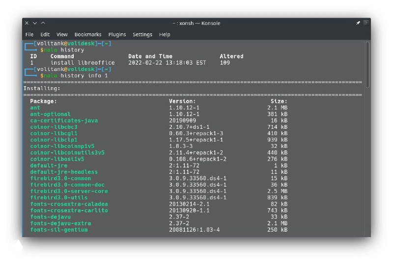 Nala — интерфейс для libapt-pkg