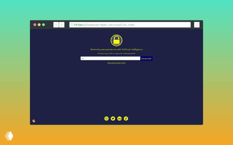 Сервис для генерации надёжных паролей