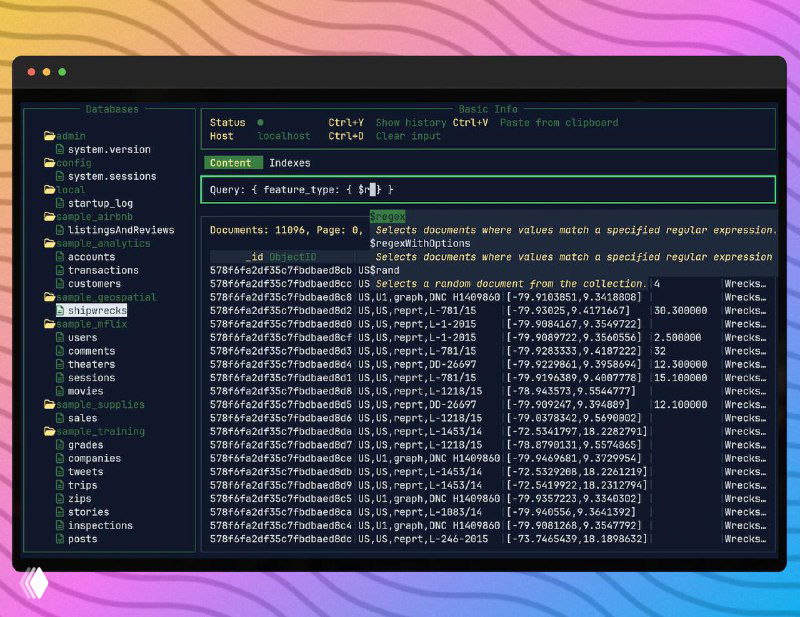 Vi‑Mongo — TUI‑приложение для управления MongoDB