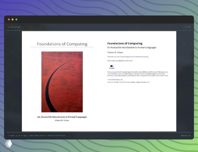 tdf — просмотрщик PDF в командной строке