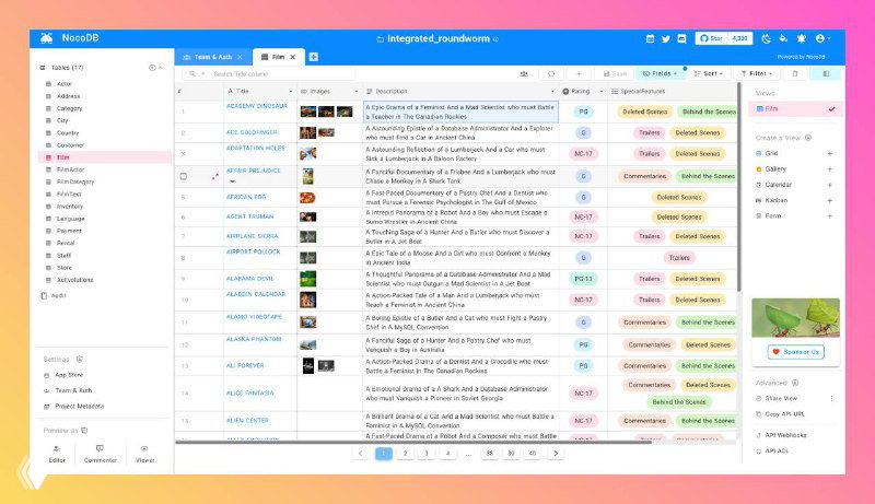 NocoDB — быстрый способ создания баз данных онлайн