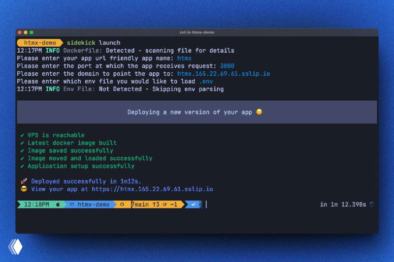Sidekick — инструмент для развертывания на VPS