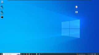 Скриншот рабочего стола Windows с логотипом в центре, иконками и панелью задач — пример среды для запуска ForensicTools.