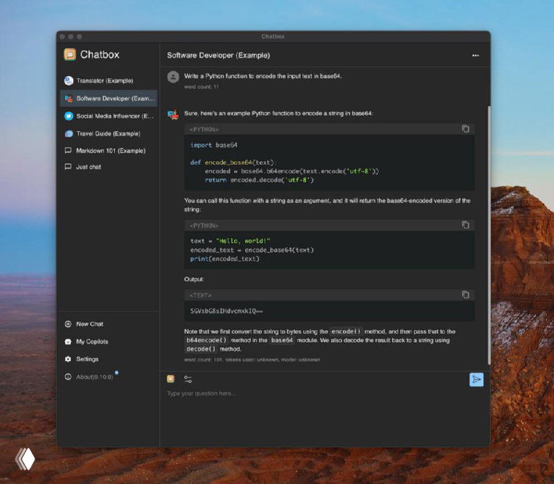 Chatbox — настольный клиент для ChatGPT и Claude