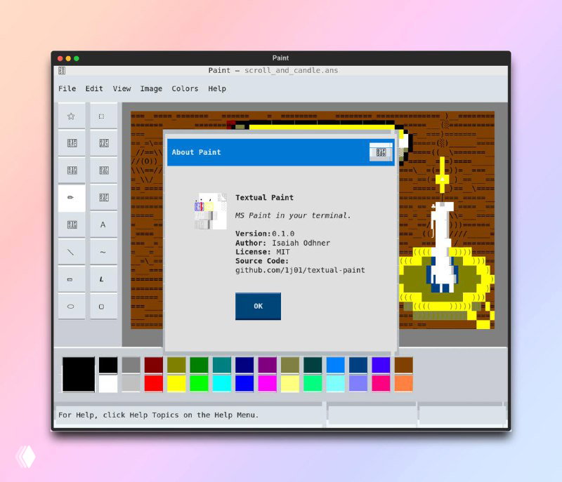 Textual Paint — графический редактор в терминале