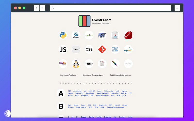 OverAPI — шпаргалки для айтишников.