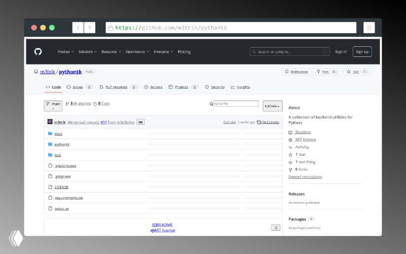 pythontk — коллекция Python-утилит