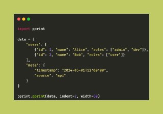 Python: как удобно выводить большие словари и JSON
