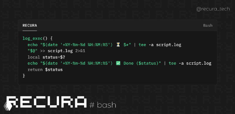 Bash-функция для логирования команд с меткой времени