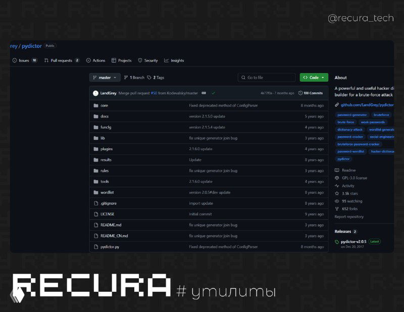 Pydictor — генератор словарей паролей
