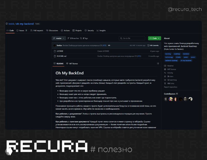 Oh-my-backend — roadmap для бэкендера
