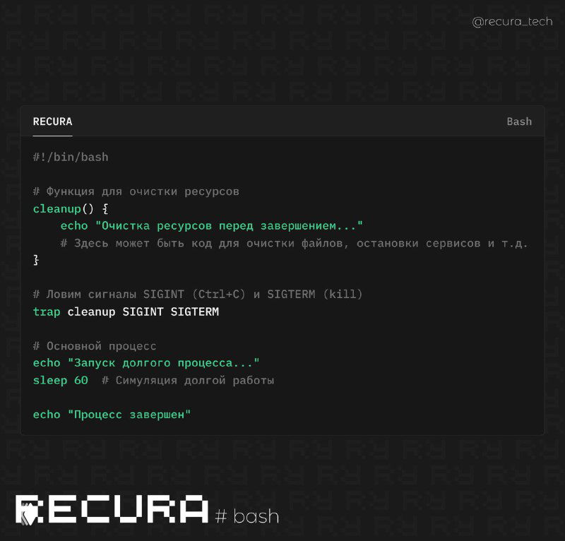 Использование trap для обработки сигналов в Bash