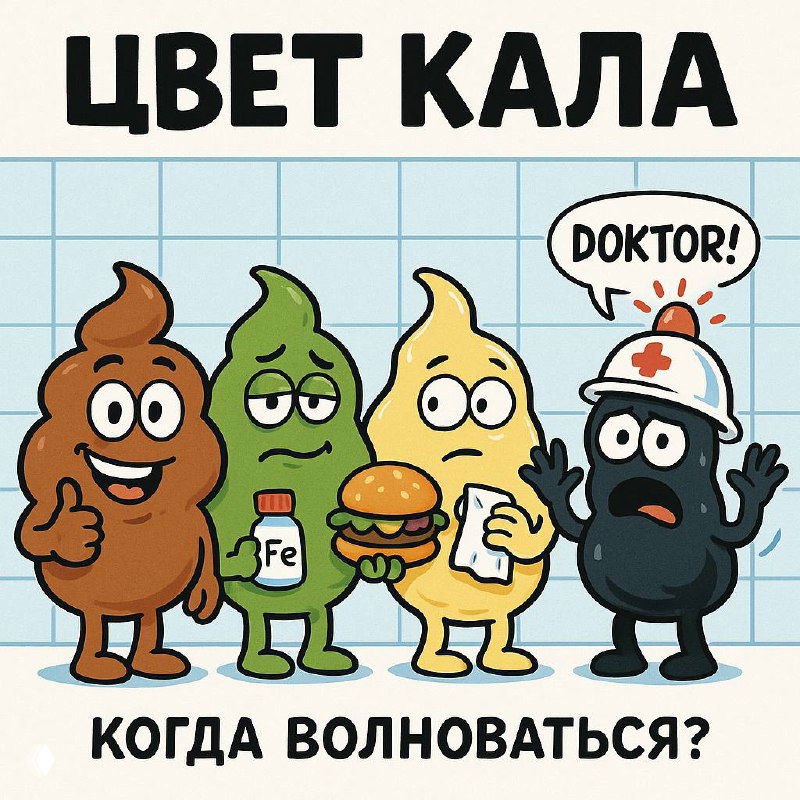 Цвет стула: когда идти к врачу, а когда наблюдать
