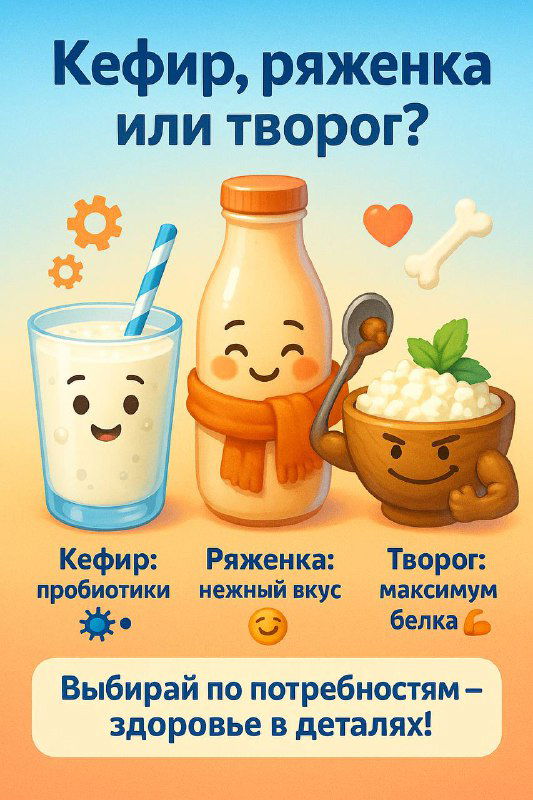 Кефир, ряженка или творог?