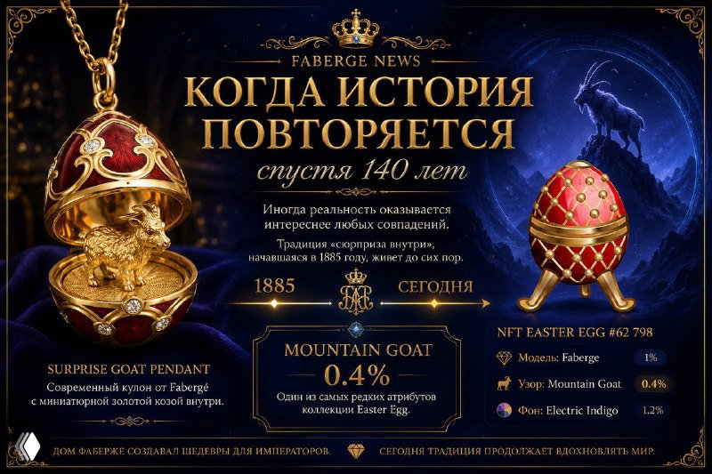 Совпадение: NFT Mountain Goat и кулон Fabergé
