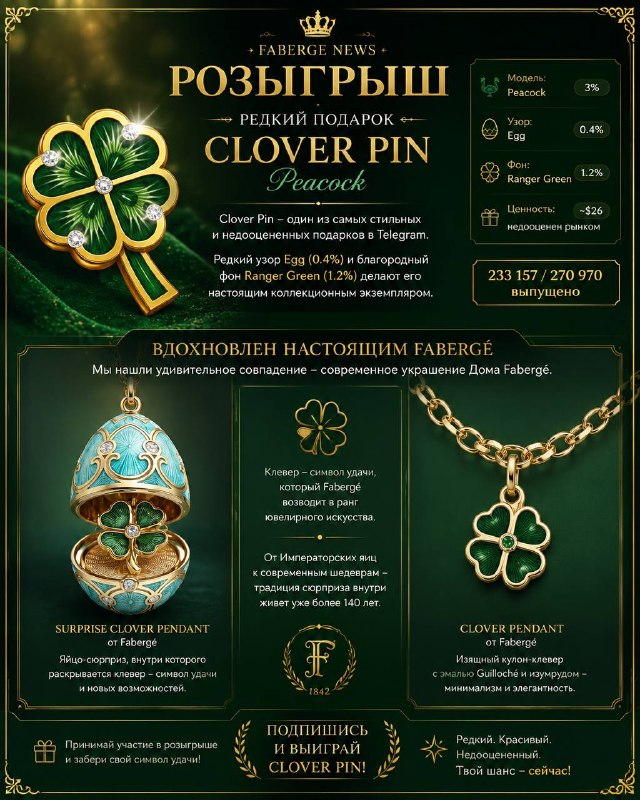 Clover Pin — один из недооценённых подарков Telegram