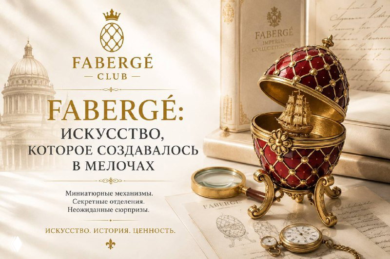 FABERGÉ: ИСКУССТВО, КОТОРОЕ СОЗДАВАЛОСЬ В МЕЛОЧАХ