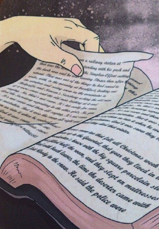 Иллюстрация карты: разворачиваемая книга с текстом, символ знания, информации и необходимости пролистать варианты перед решением.