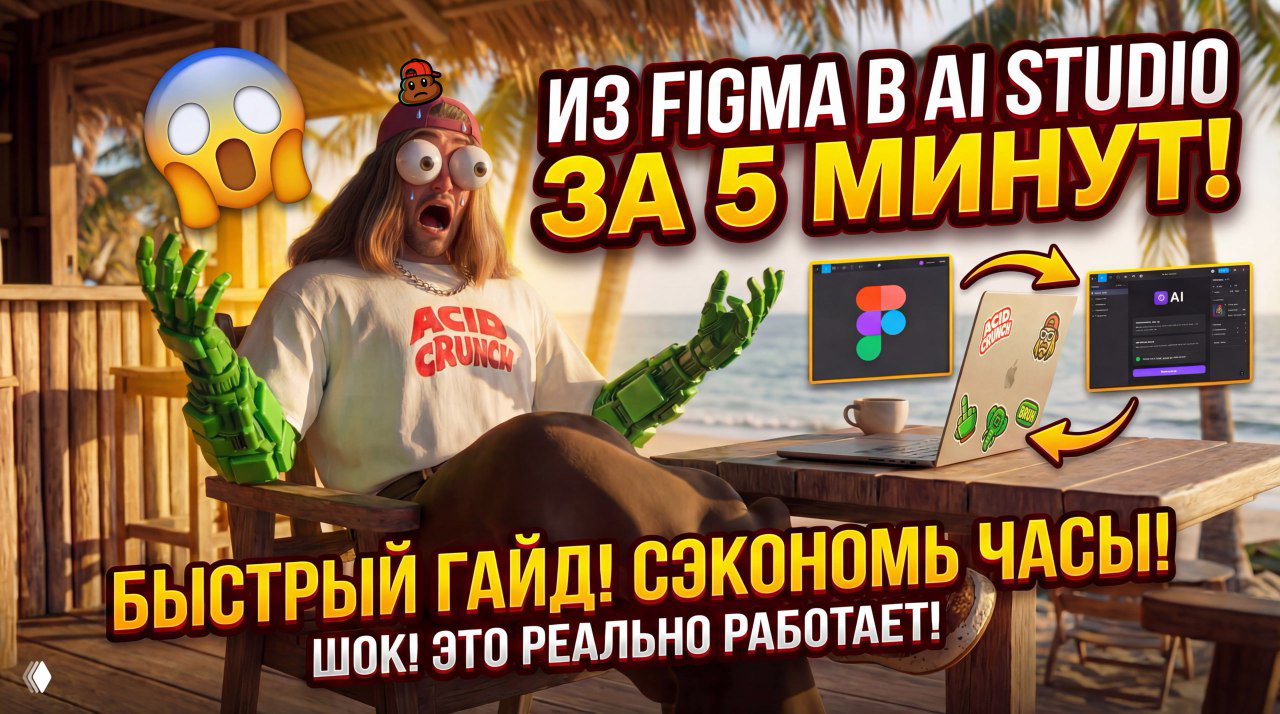 Макеты из Figma в AI Studio за пару промптов
