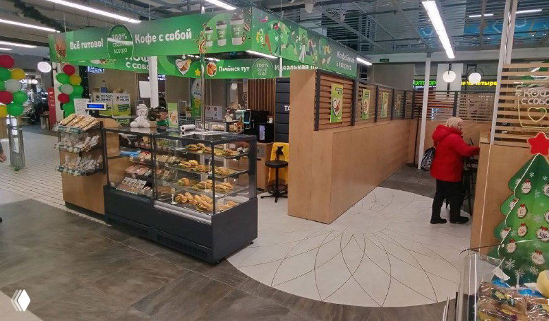 «Лента» запускает мини‑кофейни в супермаркетах