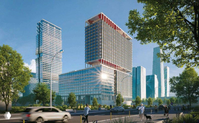 24‑этажный бизнес‑центр с террасами на Дубнинской