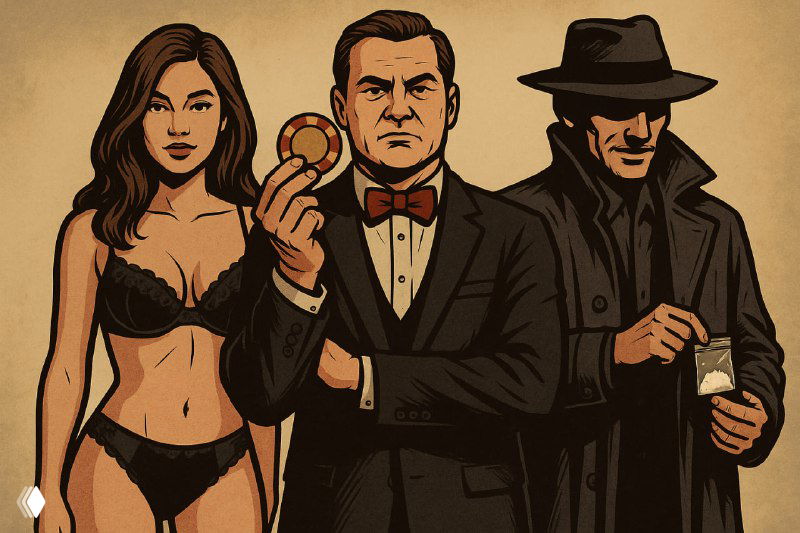 Порно, казино и наркотики