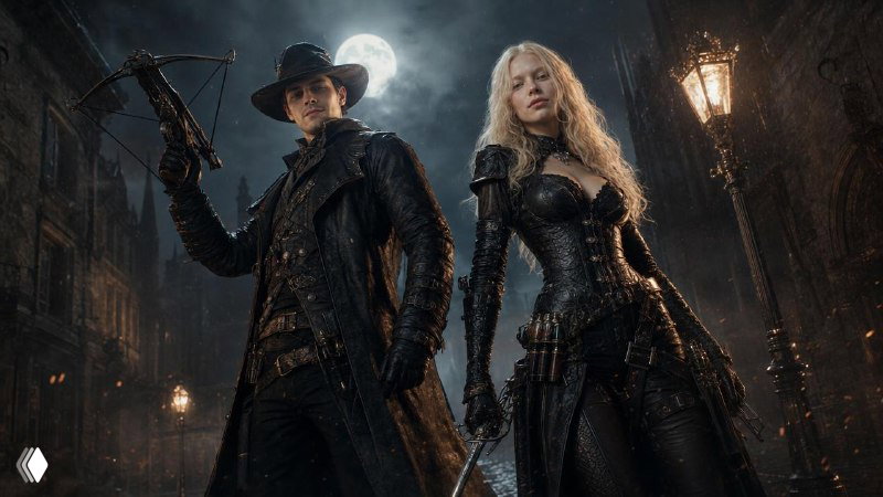 Двое охотников в стиле Van Helsing