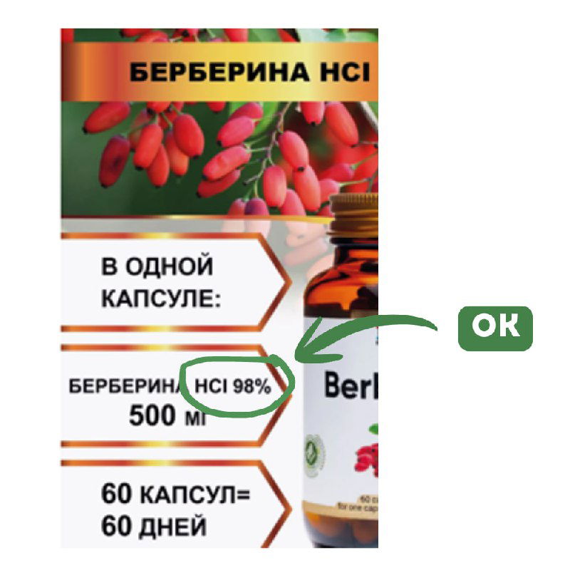 Берберин: чистая форма и клинические данные