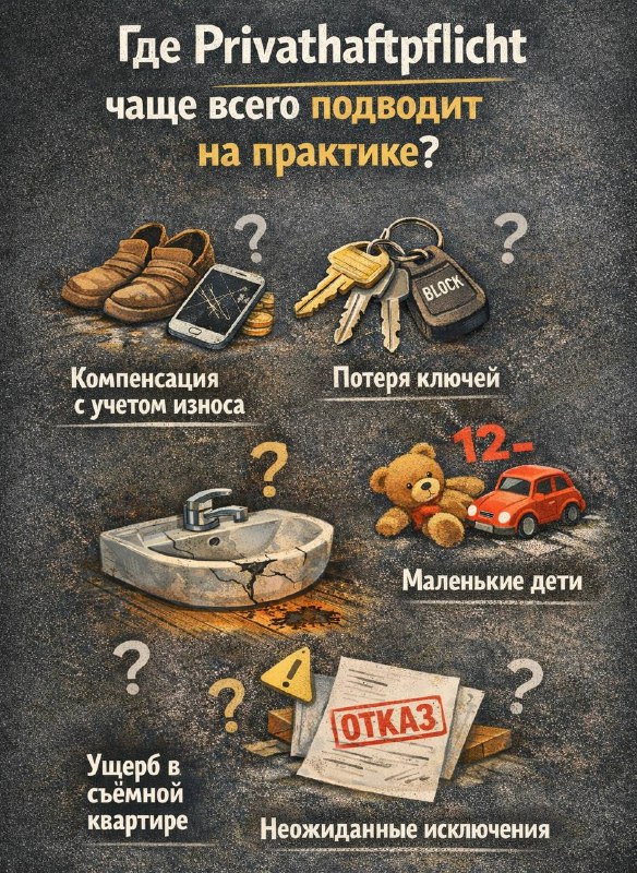 Где Privathaftpflicht чаще всего подводит на практике
