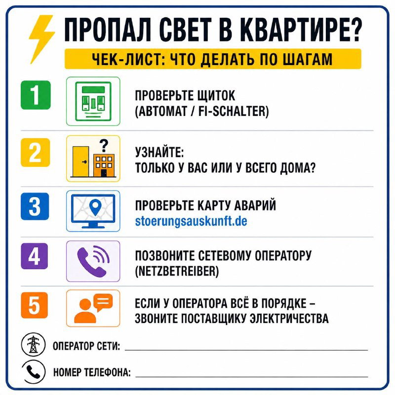 Пропал свет в квартире?