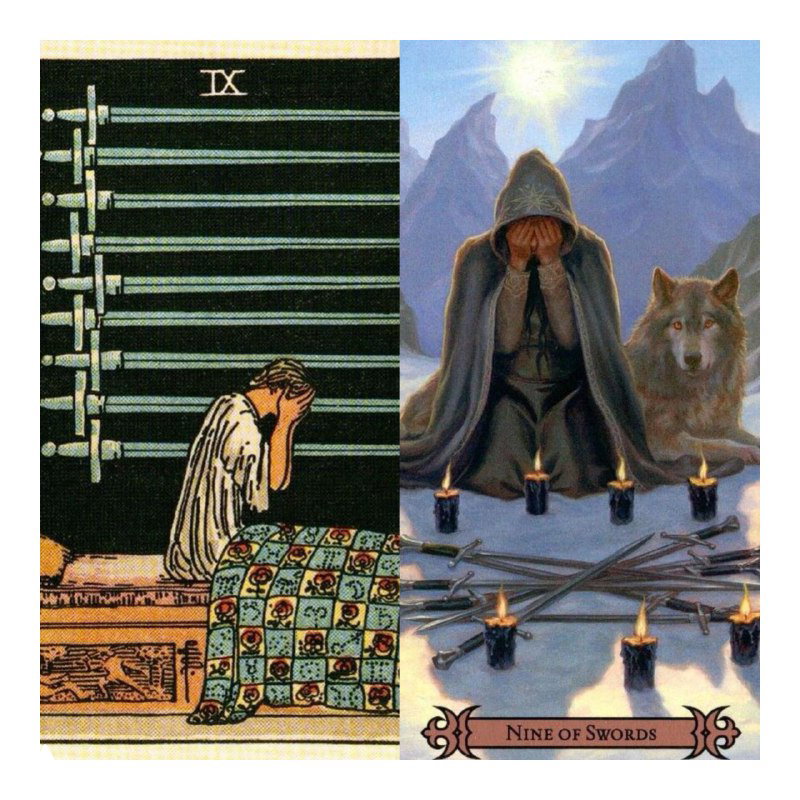 Девятка Мечей — разрушение покоя