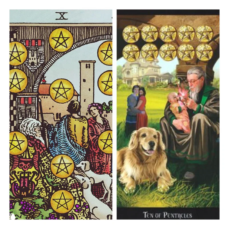 10 Пентаклей — родовое изобилие и золотая клетка