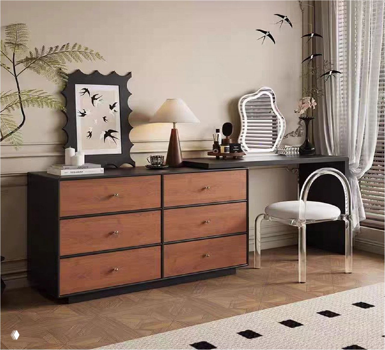 Комод и туалетный столик из ясеня — натуральная элегантность