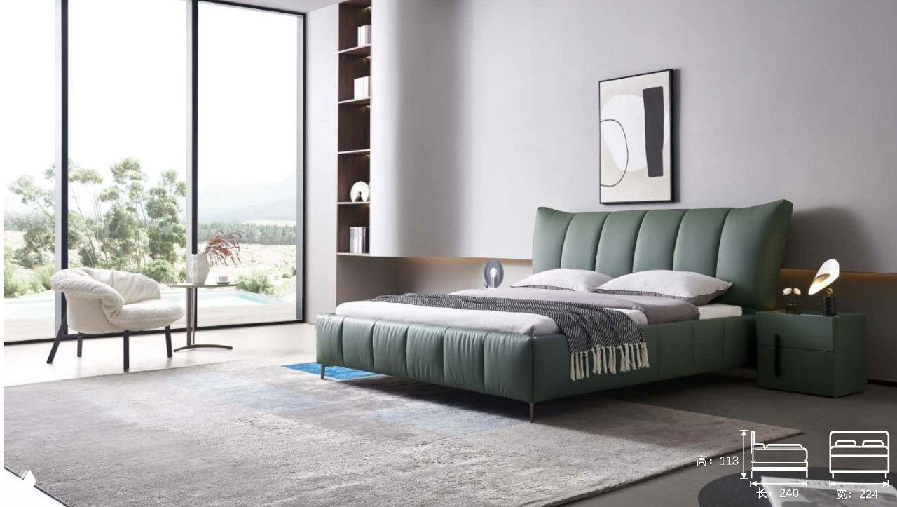 Кровать 240×224×113 — варианты отделки