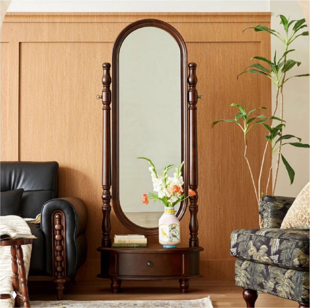 Зеркало из массива дуба — натуральная роскошь