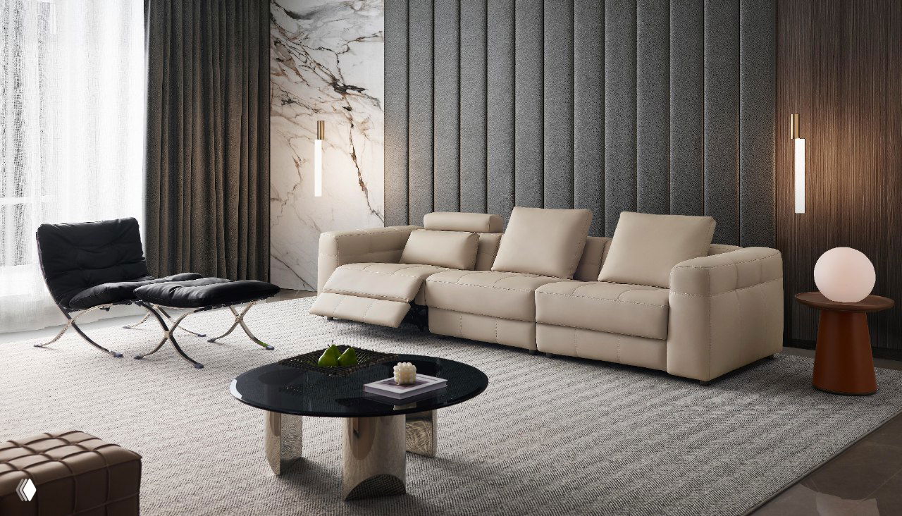 Диван 325×105×85 — эко‑кожа и кожаные варианты