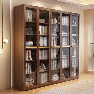 Шкаф книжный из массива дуба — натуральная роскошь