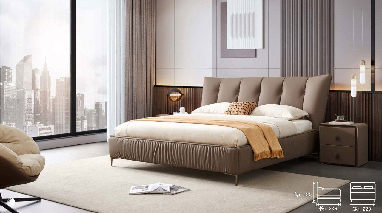 Кровать 236×220×120 — варианты отделки и цена