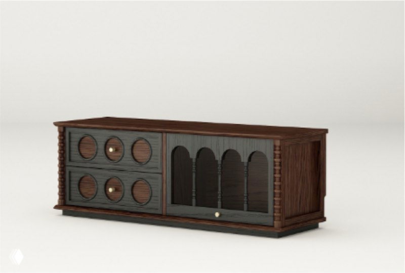 Тумба под ТВ из массива дуба — натуральная роскошь