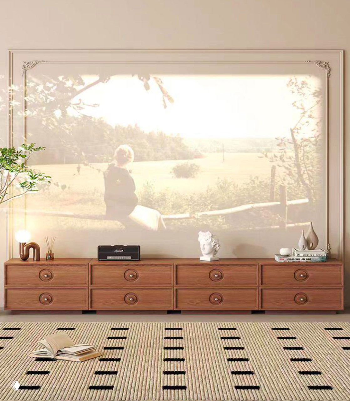 Тумба под ТВ из ясеня — стиль и надежность