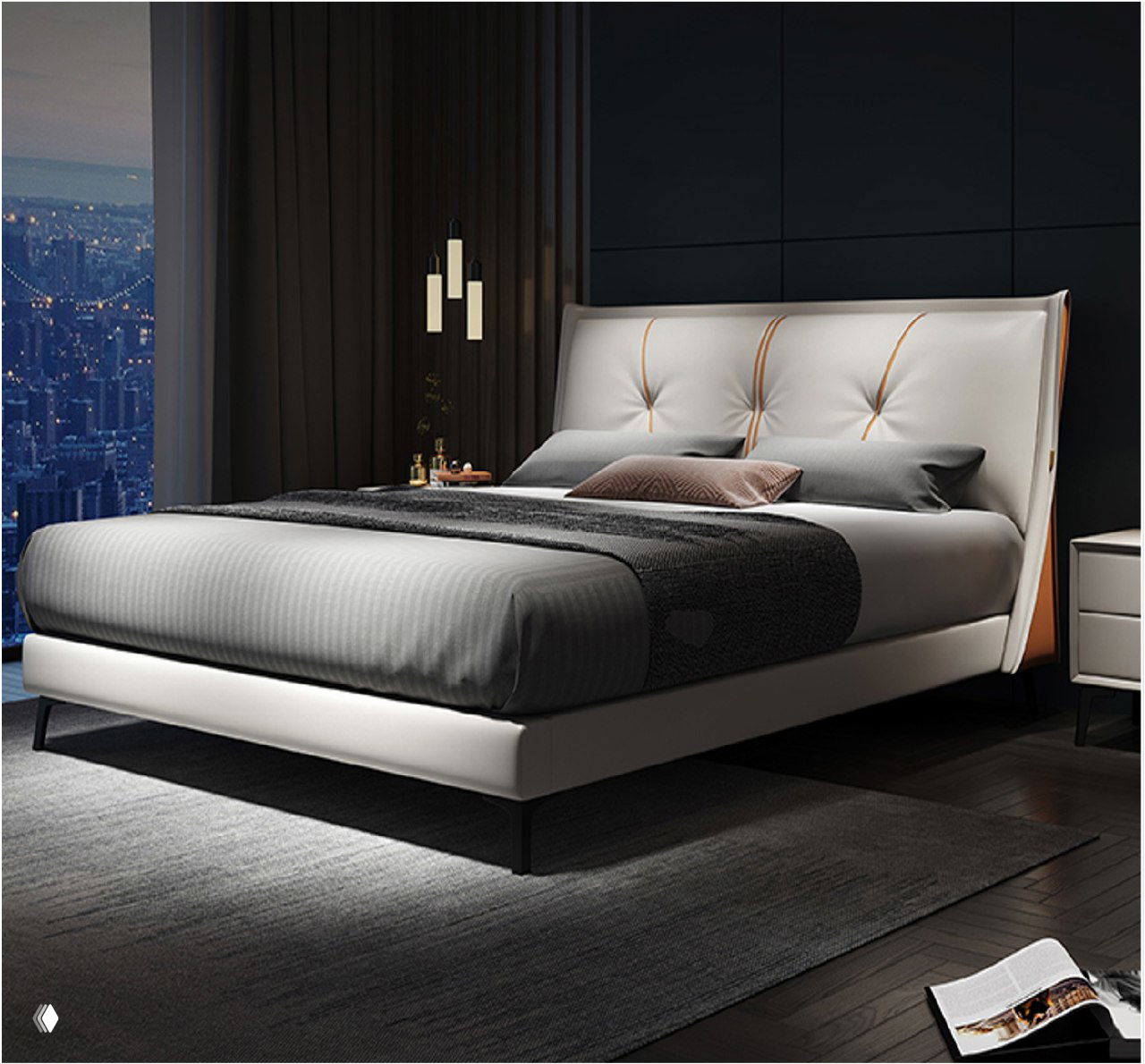 Комфортная и стильная кровать 220×205×118