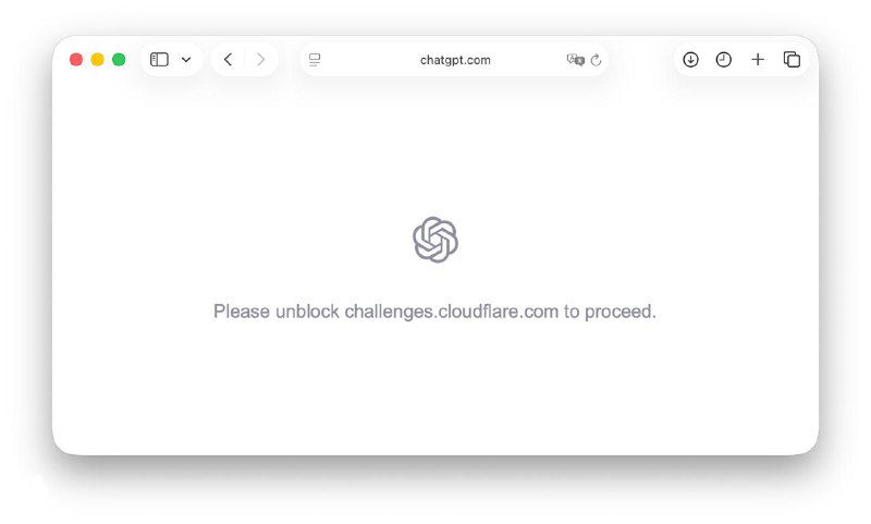 Cloudflare и массовый сбой: ChatGPT тоже недоступен