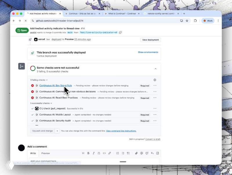 Continue.dev — самопроверка для AI-кодогенерации