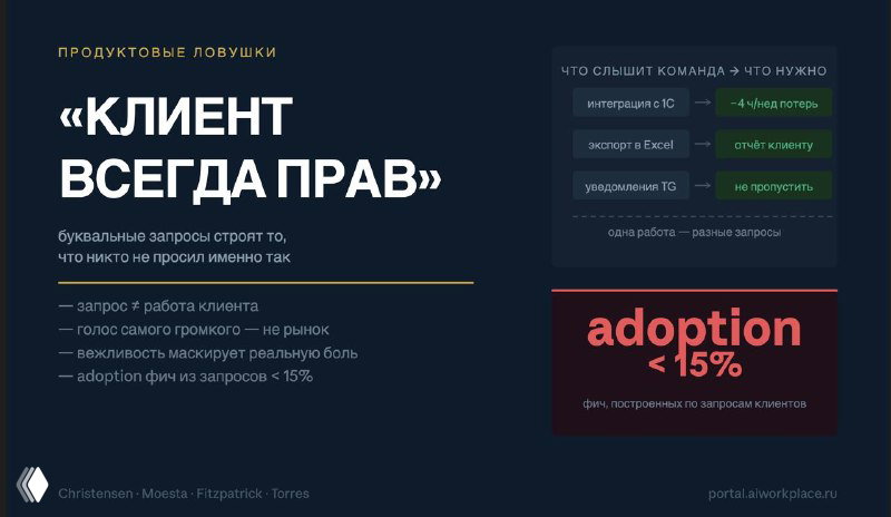 «Клиент всегда прав»: как буквальные запросы разрушают продукт