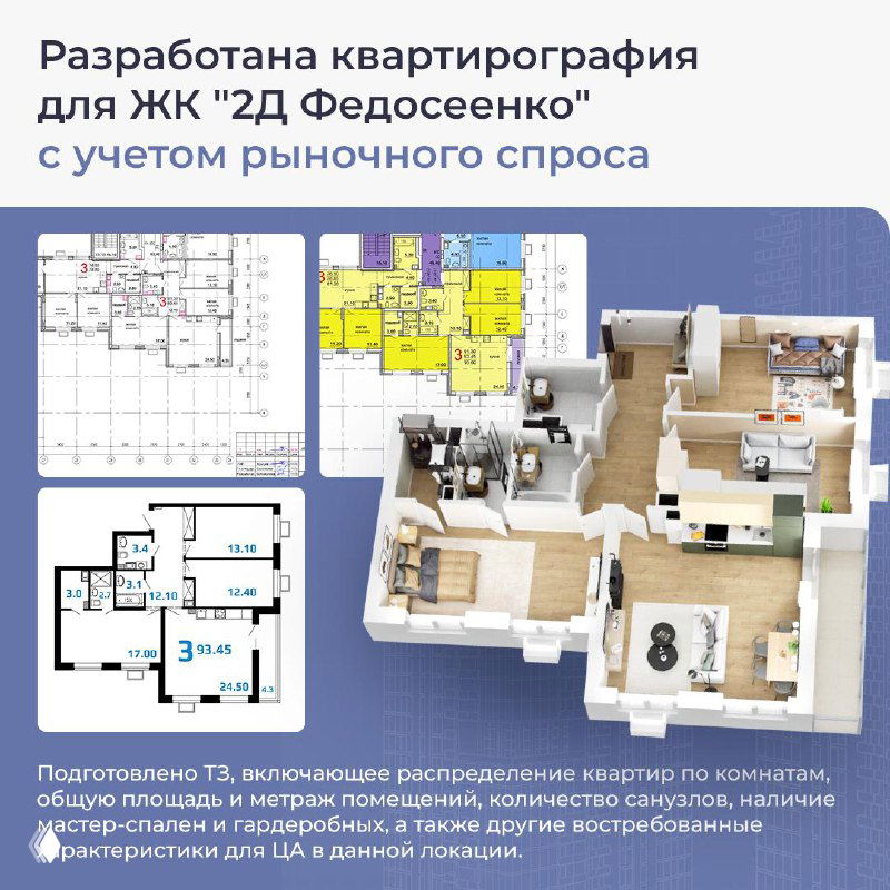 Подробные квартирографии и 3D-визуализация квартиры в ЖК — планы этажей, размеры помещений и примеры внутренней отделки для будущих покупателей.