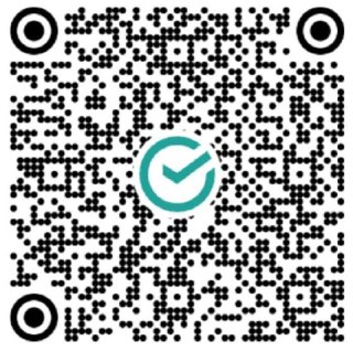 QR-код для оплаты вступительного взноса в АРИБ: чёрно-белый код с зелёной галочкой в центре, для сканирования в приложении.