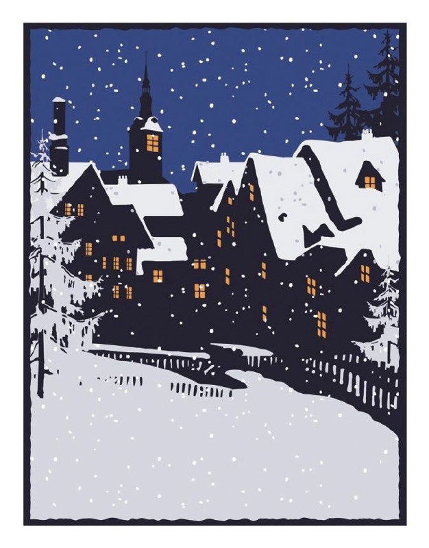 Мастер-класс «Зимний город» гуашью