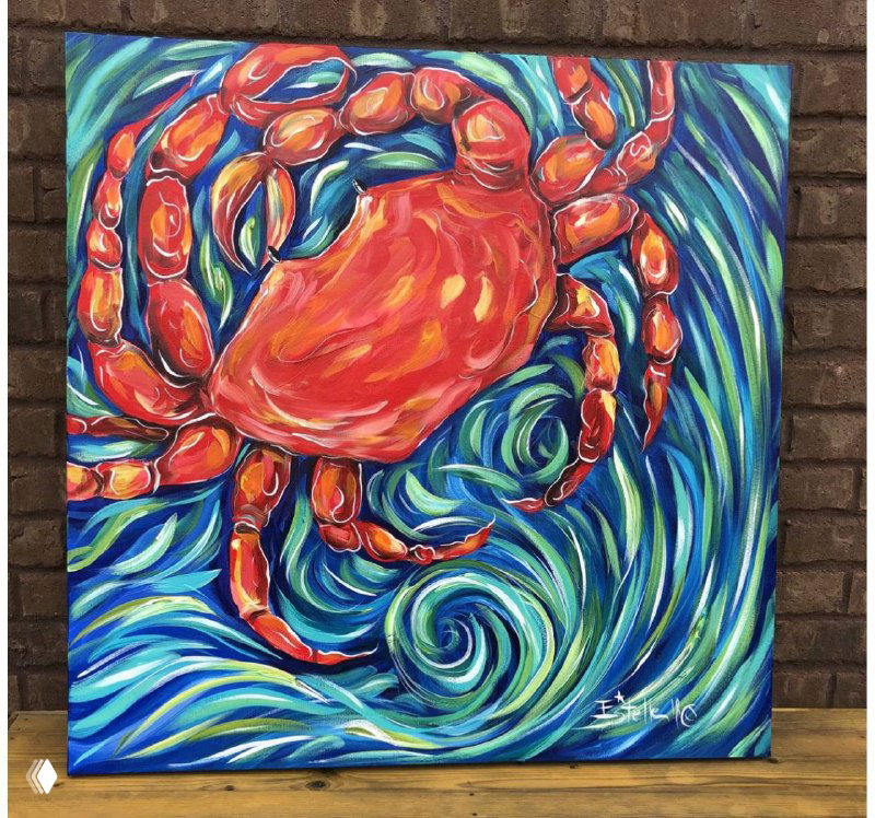 Мастер-класс «Крабик» — акрил от Татьяны Гурновой