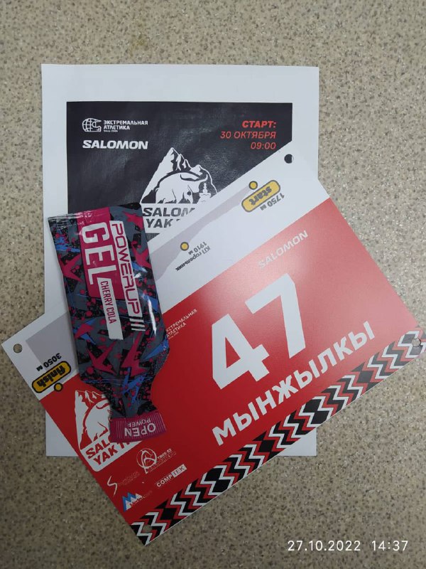 SALOMON YAK TRAIL: в наборе энергетический гель POWERUP