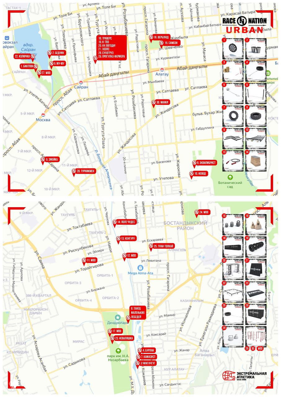 Карта препятствий Race Nation Urban II